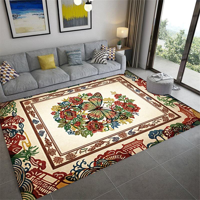 2025 New Classical Butterfly Carpet Rug for Living Room Bedroom Home Sofa Decoration,Kids play Non-slip Floor Mat46