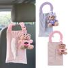 Car Tissue Box Holder Cartoon Bear Doll Tissue Box Plush Cute Car Accessory Multifunctional Practical Tissue Holder Napkin Box