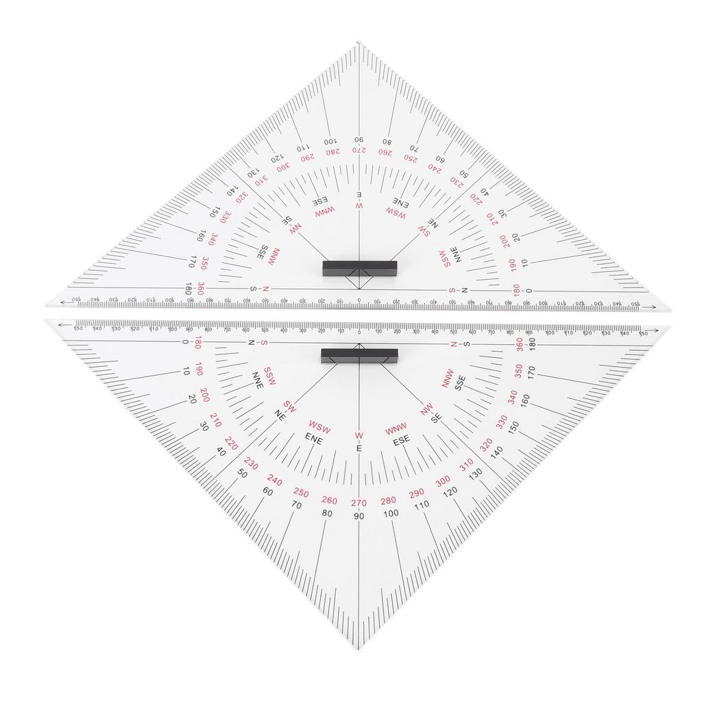 Zeichnungsdreieck mit Skala Präzise Skala Transparent 300mm Acryl Einfach zu bedienen für die nautische Navigation