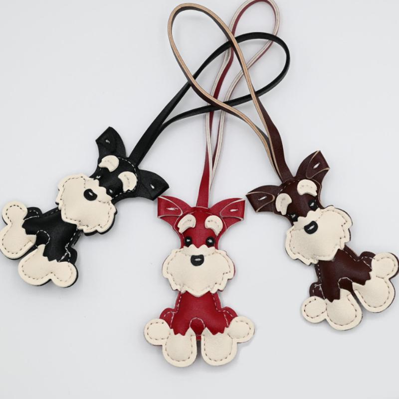 

Cartoon Cute Schnauzer Dog Pendant Keychains For Women Men Car Key Ring Creative Backpack Decoration Accessories Gifts