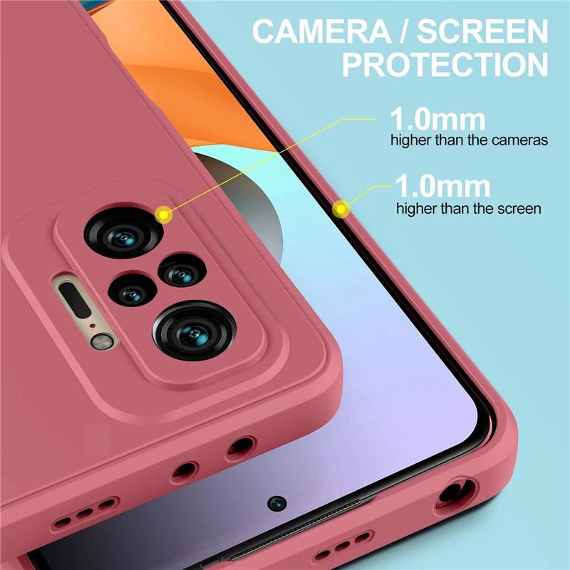 Original Liquid Silicone Phone Case For Xiaomi Redmi Note 12 11 10 Pro 11S 10S A1 10C 10A Poco X4 X3 NFC M5 M4 M3 Pro 4G 5G Shockproof Square Cover