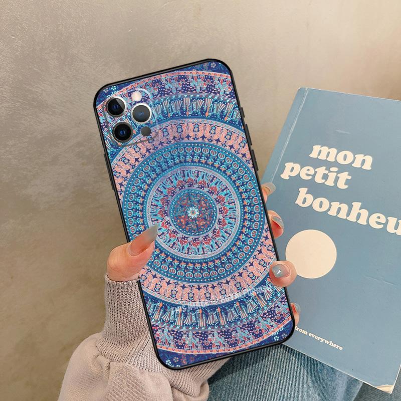 Indian Mandala Pattern Case For iPhone 17 Air 15 14 13 12 11 16 Pro Max 13 mini XR 15 16 Plus 16e Back Cover Shell