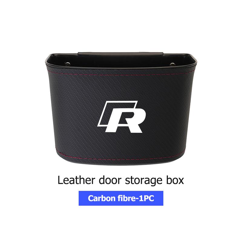 W164Leather Car Door Storage Box Phone Pocket Hanging Organizer For Volkswagen Golf 4 5 6 Tiguan Polo Scirocco Jetta CC