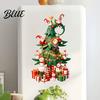 Decorative Stickers for Glass Windows Christmas Tree Window with Gnome And Snowman Removable Stickers PVC Holiday Wall Waterproof Art Decor