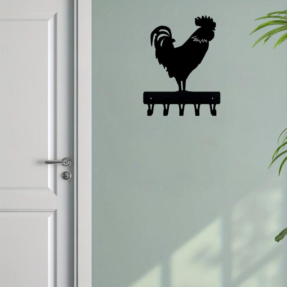 1 Stück Hahn Bauernhof Schlüsselbrett Wandmontierter Haken Aufhänger Kunstwerk Form Dekoration Handtuchhalter, Über-Tür-Haken