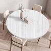 Wood Grain Round Tablecloth Fitted Table Cover with Elastic Edge Rustic Waterproof Table Protector