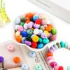 25Pcs/lot 14mm Abacus Silicone Lentil Beads Loose Bead For Jewelry Making DIY Jewelry Accessories Keychain Beaded Pen Bracelets