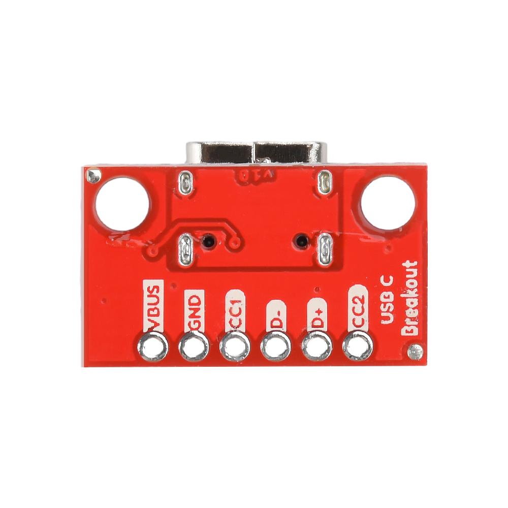 5PCS TYPE-C Female Base Test Module 16P To 2.54 High Current Power Conversion Board Red FR-4 Fiberglass Board USB3.1 with Pin