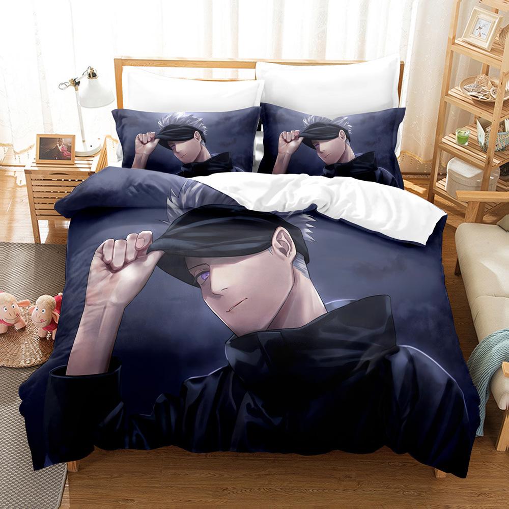 Three-Piece 3D Digital Printing Quilt Cover Pillowcase Bedding