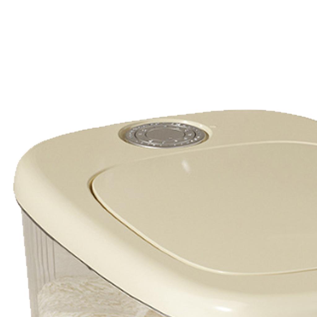 Rice Container Airtight Press Lid PP Large Capacity Rice Storage Bin for Home Use