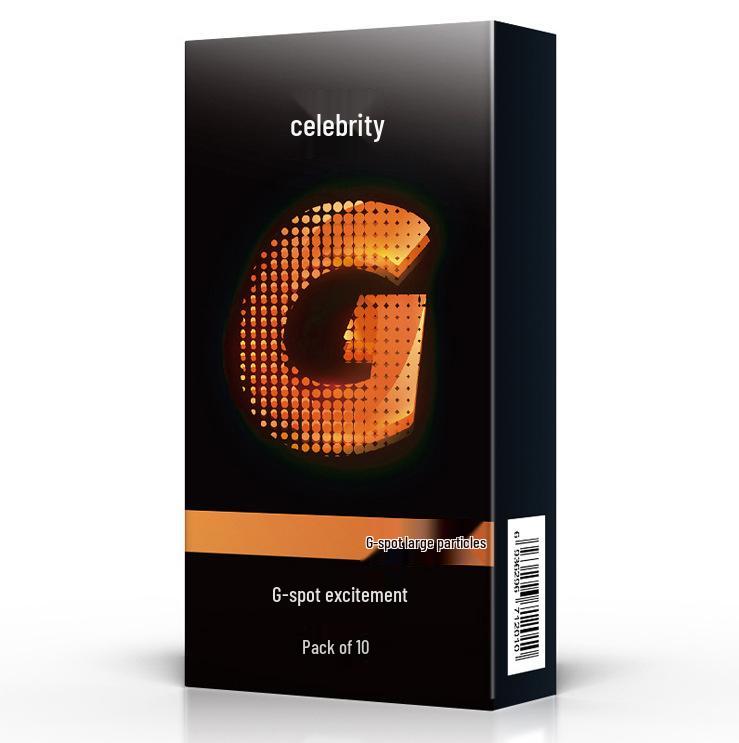 Celebrity Ultra-Thin G-Spot Condoms, Ice & Fire Combo, Small Size, Large Particles, Black
