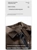 Mark Fairwhale Men's Casual Faux Leather Lapel Jacket