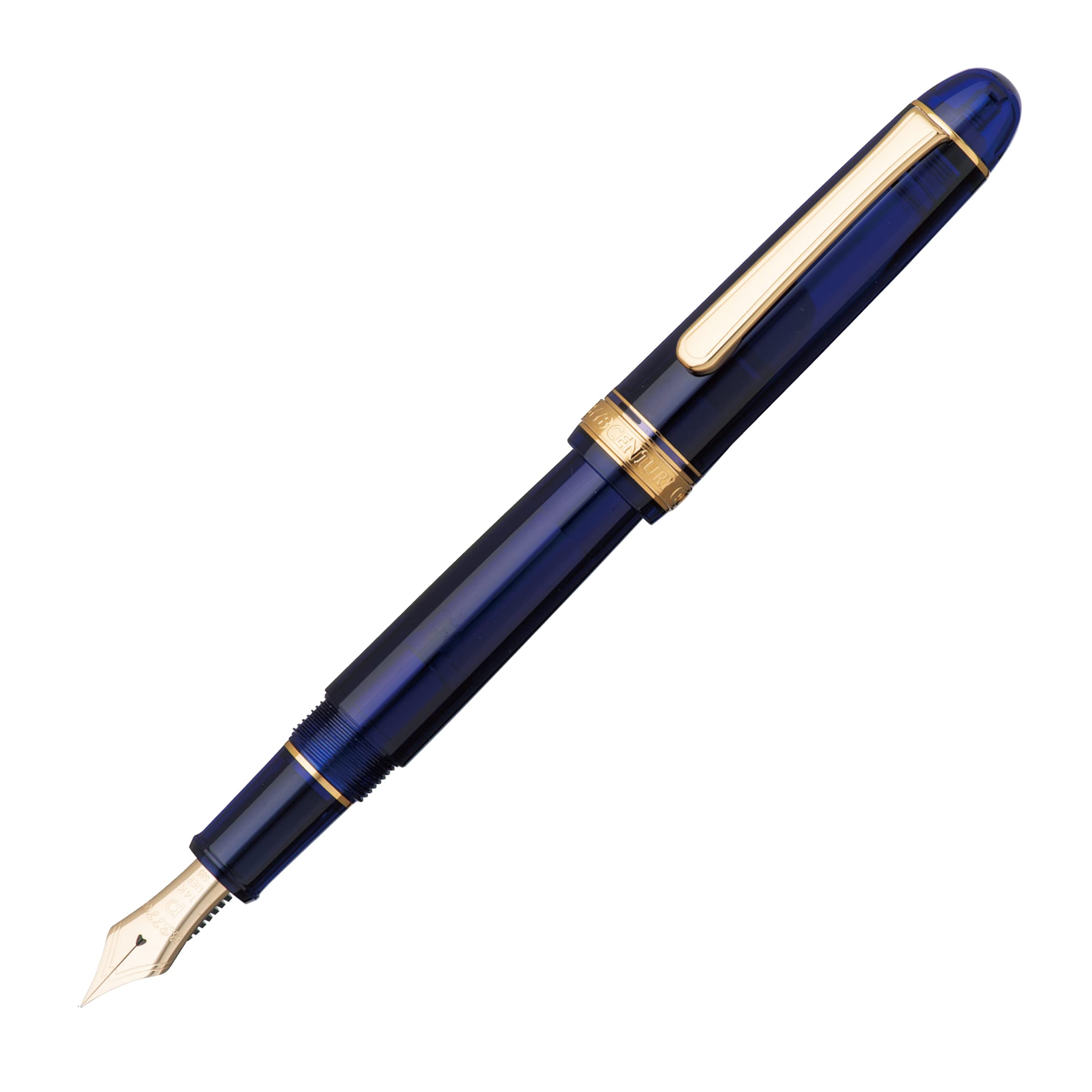 

Platinum Fountain Pen #3776 Century Chartres Blue Extra Thick Pen PNB-15000#51-5, Size: 139.5x15.4mm, Extra Thick, 20.5g