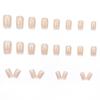 European & American Style Gold Glitter Nude Apricot Press-On Nails