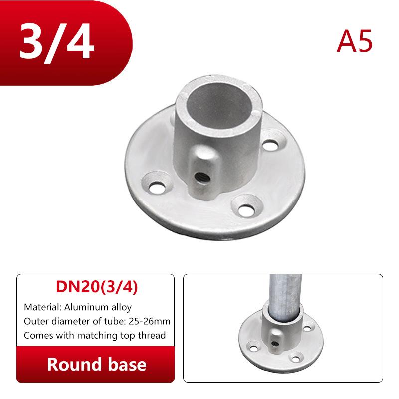 25Mm Aluminum Alloy Connector Elbow Tee Base Flat Three-Dimensional Fitting Connection Fastener Steel Tube Shelf Parts