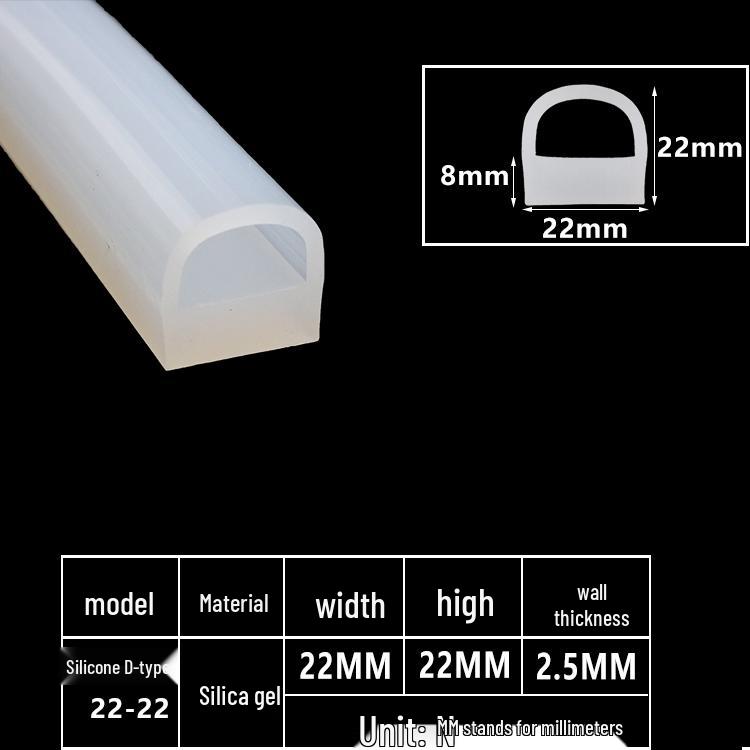 D-Shaped Silicone Sealing Strip: High-Temperature, Water-Retaining, Self-Adhesive, Anti-Collision, Shock-Absorbing for Doors & Windows
