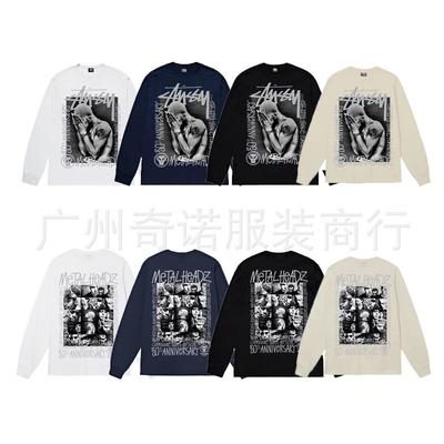 Unisex Heavyweight Cotton Long Sleeve Crewneck Sweatshirt Casual Wear Oversized Fit 300-350gsm