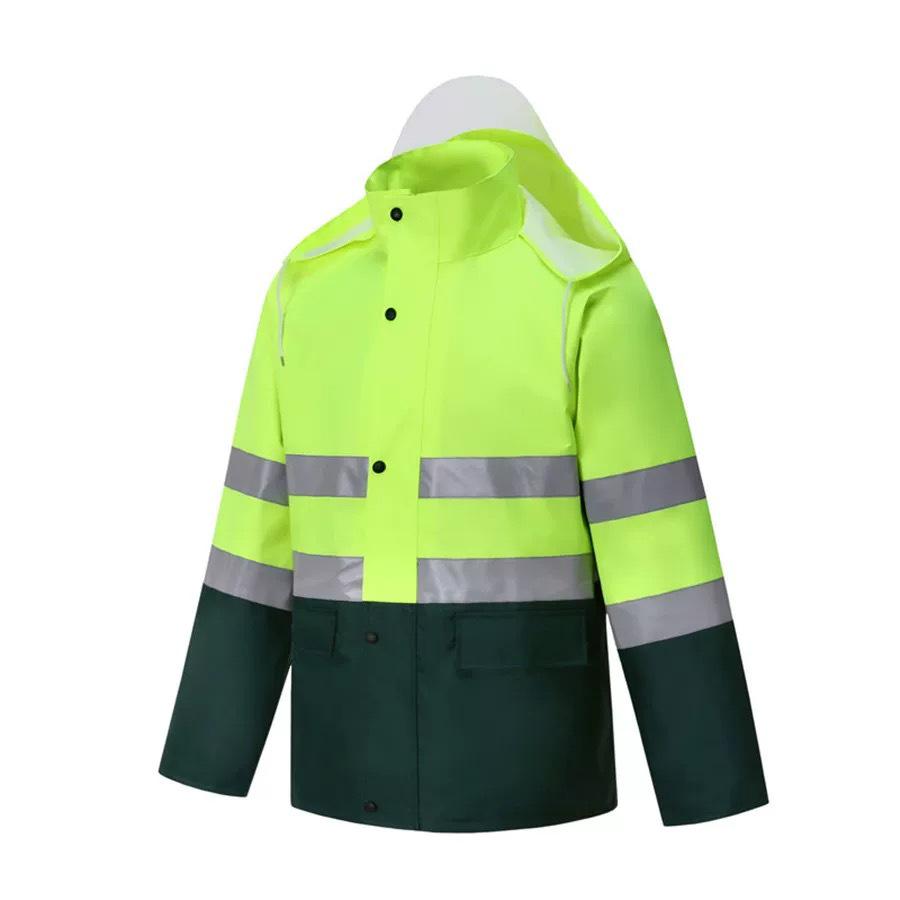 Neues Color-Block Sturmfestes 300D Oxford Outdoor Reflektierendes Regenmantelset