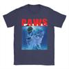 PAWS Funny Cat Parody For Shark And Cat Lovers TShirt Beach Y2K TShirts Cotton Tshirt For Men ShortSleeved Casual Tees