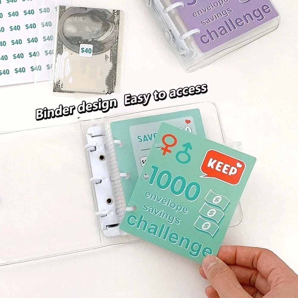 $150/300/500/1000 Money Saving Binder Cash Budget Storage Book Mini Budget Binder Save Money