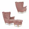 Carol Lounge Set Sofa Armchairs Pouffes Stripes Family Furniture Pink