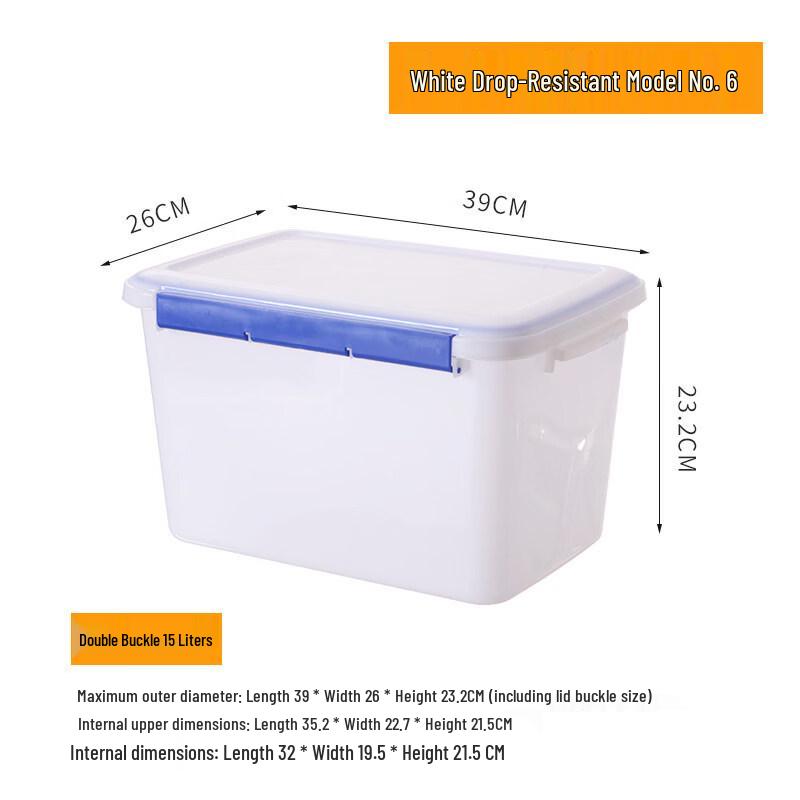Ruhan Durable 15L Plastic Refrigerator Storage Container