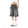 Moda Donna Vintage Vita Alta Anni 2000 Pantaloncini Denim Blu Casual Uomo Jean Vestibilità Ampia Y2K Stile Street Harajuku Pantaloncini Larghi