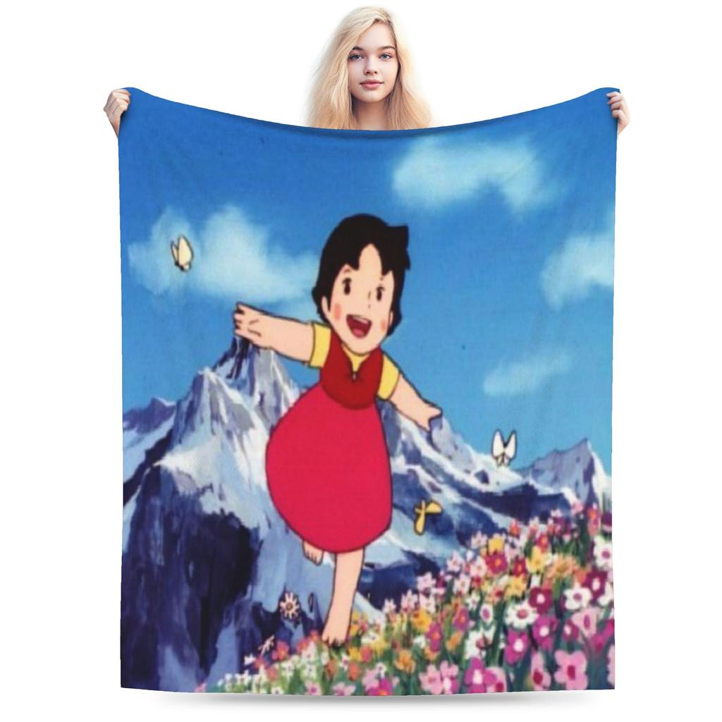 Heidi, Girl of the Alps Blanket Soft Fleece Healing Gift Throw Blankets Bedspread