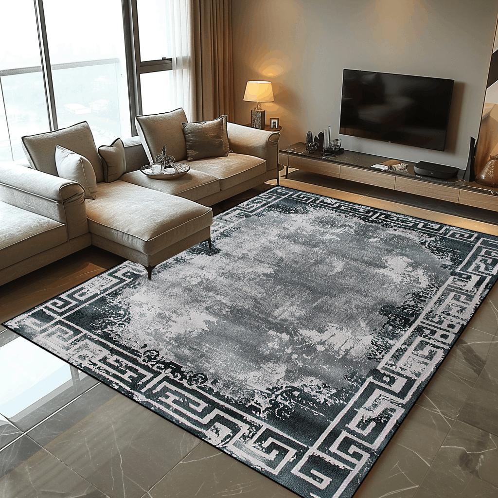 Modern Abstraction Rug Living Room Decoration Luxury Light Carpet Large Area Bedroom Comfortable Soft Mat Non-slip Lounge Rug