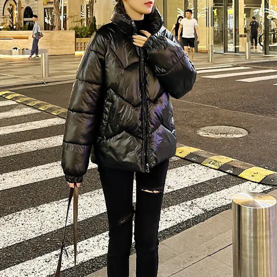 WTEMPO Stand Collar Outdoor Warm Coats Solid Color Thick Down Coats Autumn Winter Windproof Cold-proof Large Size Cotton-padded Jackets