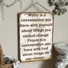 Vintage Metal Prayer Sign 8x12 Inch Wall Decor Loft Style Gift for Home Office