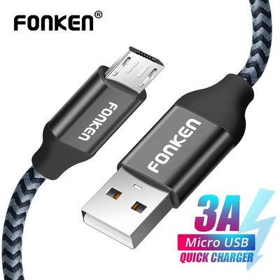 FONKEN Cavo Micro USB Caricatore Rapido Cavo Mini USB per Telefono 2128AWG QC3.0 2.4A Cavo Dati di Ricarica