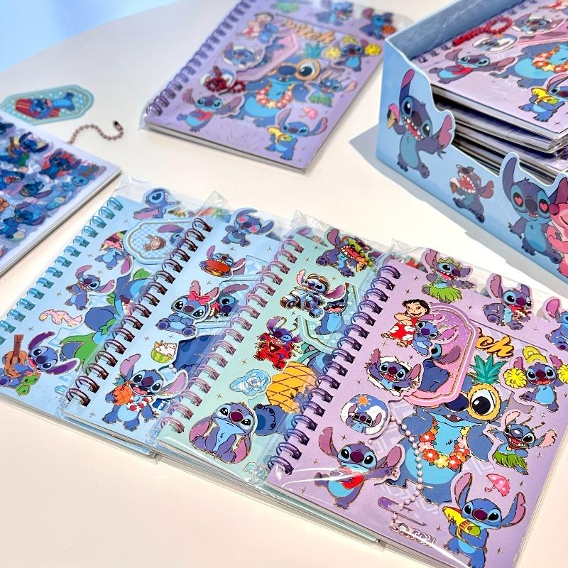 1 ks Disney Stitch Spiralový zápisník 3 v 1 Kniha samolepek Studentské psací potřeby Dárek