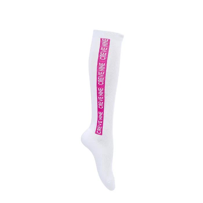 Logo block knee socks