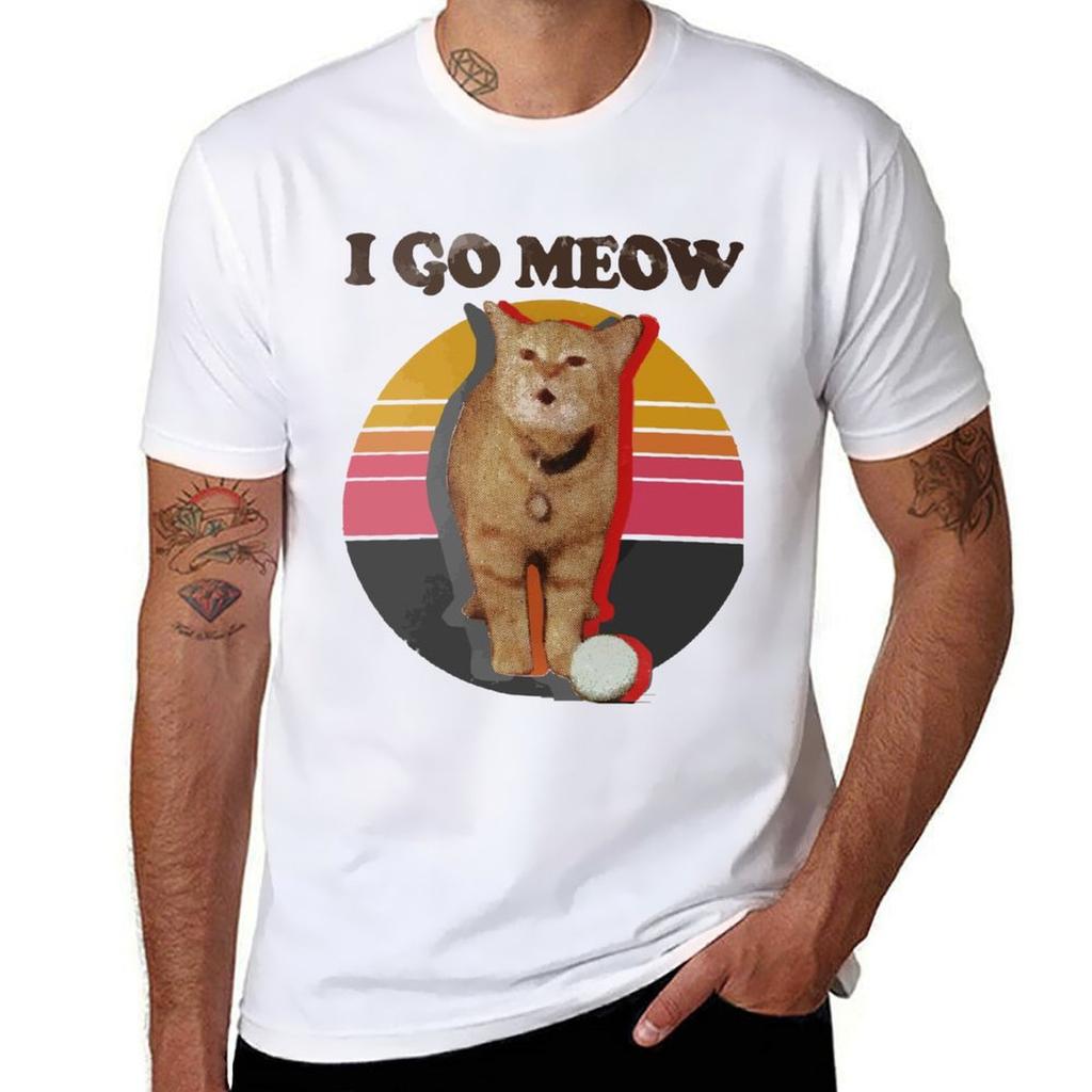 man for luxury t shirt Meow I man shirts T-Shirt t printed go