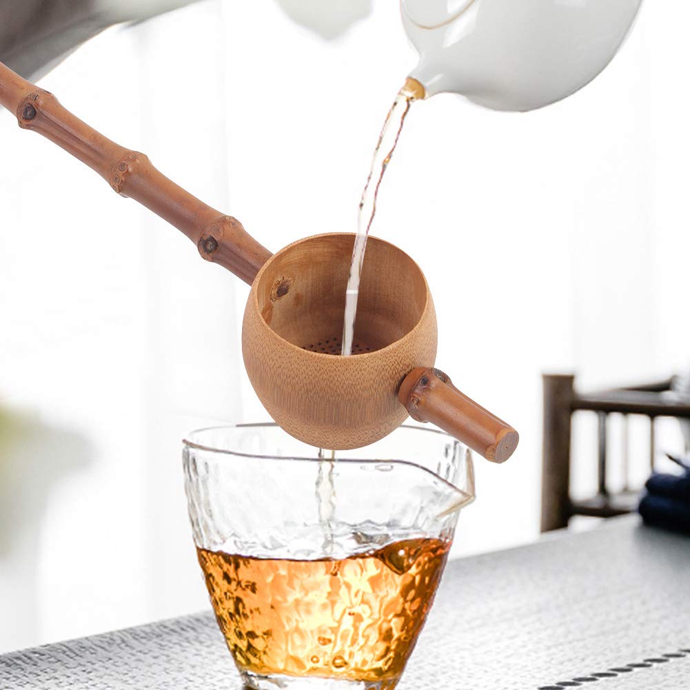 Bamboo Tea Strainer, Tea Filter, Teatime Companion for Tea Lovers (Bamboo Stick with Holes)