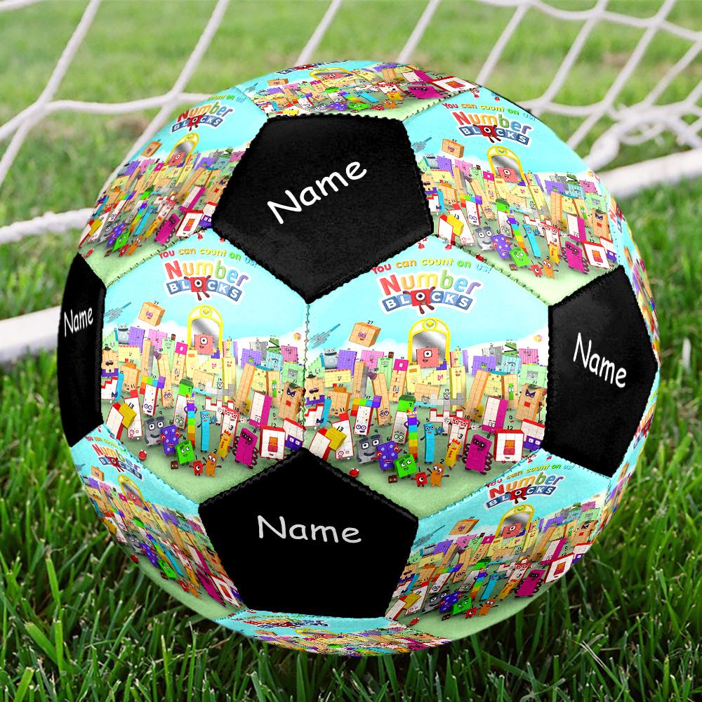 Custom Name Numberblocks Theme Size 5 Soccer Ball, Suitable for Both Indoor and Outdoor Matches, a Gift Suitable for Everyone.