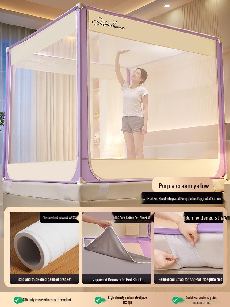 Free Shipping 2026 Anti-Fall Mosquito Net: Full-Cover Bed Rail Tent for Babies and Children