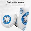 Golf Putter Cover Magnetic Mallet Putter Cover Golf Club Putter Sleeve Cute Polar Bear Design Blade Putter Headcover for Golfer