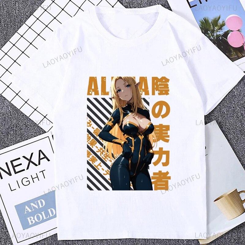 

Хлопковая футболка с принтом The Eminence in Shadow Kawaii Waifu Otaku, футболка унисекс с японским аниме, модная уличная футболка унисекс в стиле хип-хоп