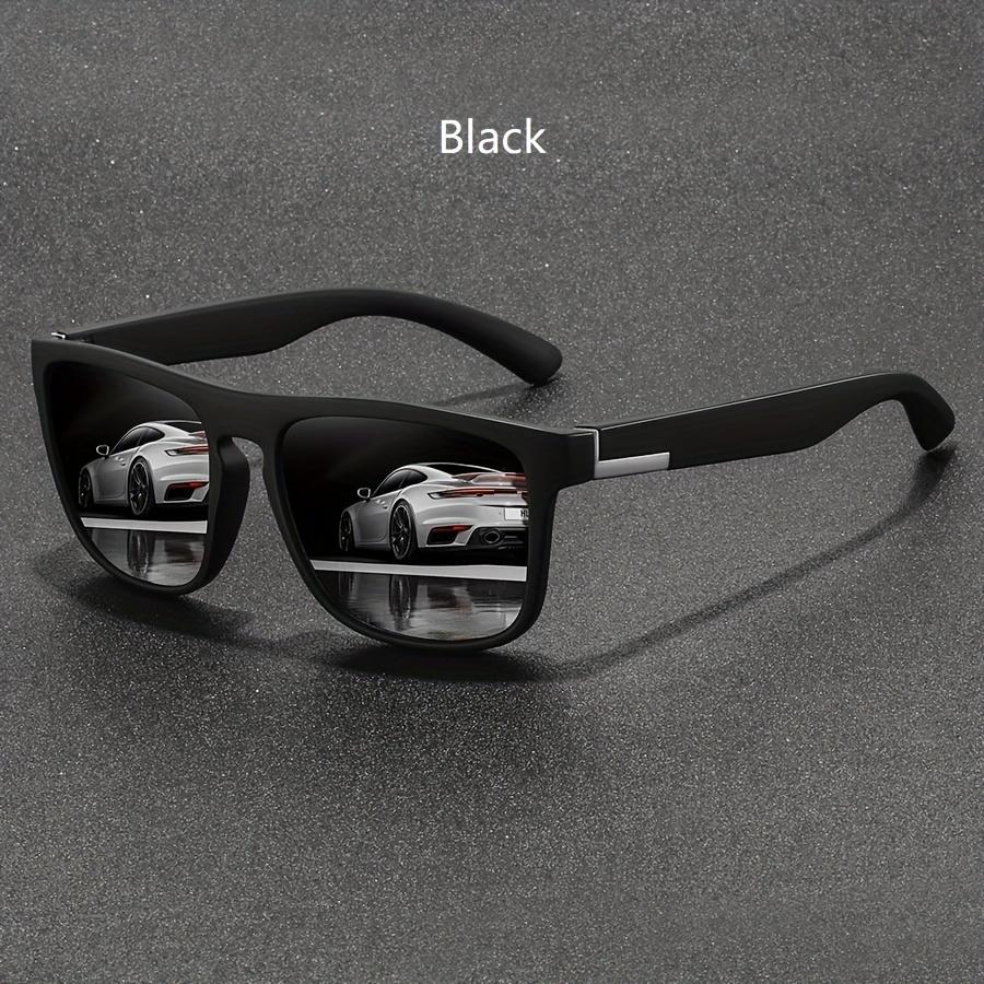 Vintage Square Frame Fashion Glasses for Men & Women Lightweight Durable Plastic Eyewear for Driving, Classic Retro Style with Full-Rim Frame