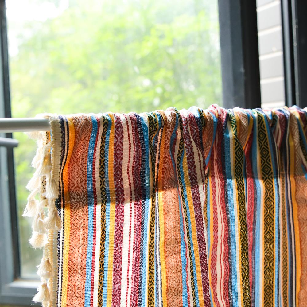 Homestay-Dekoration, kurzer Vorhang, für Schlafzimmer, Erkerfenster, Balkon, Vorhang, hängender Stoff, Küchenschrank, Schuhschrank, Tasche, Halbvorhang