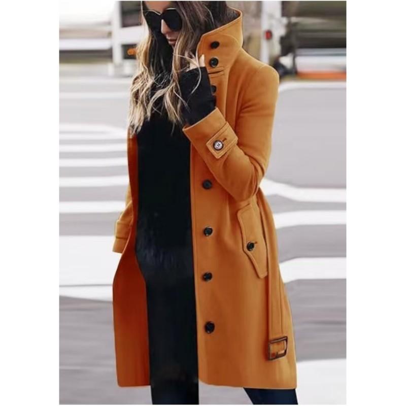 

Женское осенне-зимнее приталенное твидовое пальто Temperament L