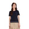 FILA Embroidered Logo Casual Short Sleeve Knit Top Women tops Legendary-Blue F11W331402F-NV