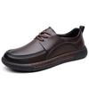 Fashion Business Flat Brown Oxford Lace Up Mens Leather Shoes Fashion Driving Shoes Man Loafers Comfortable Men's Casual Shoes Moccasins