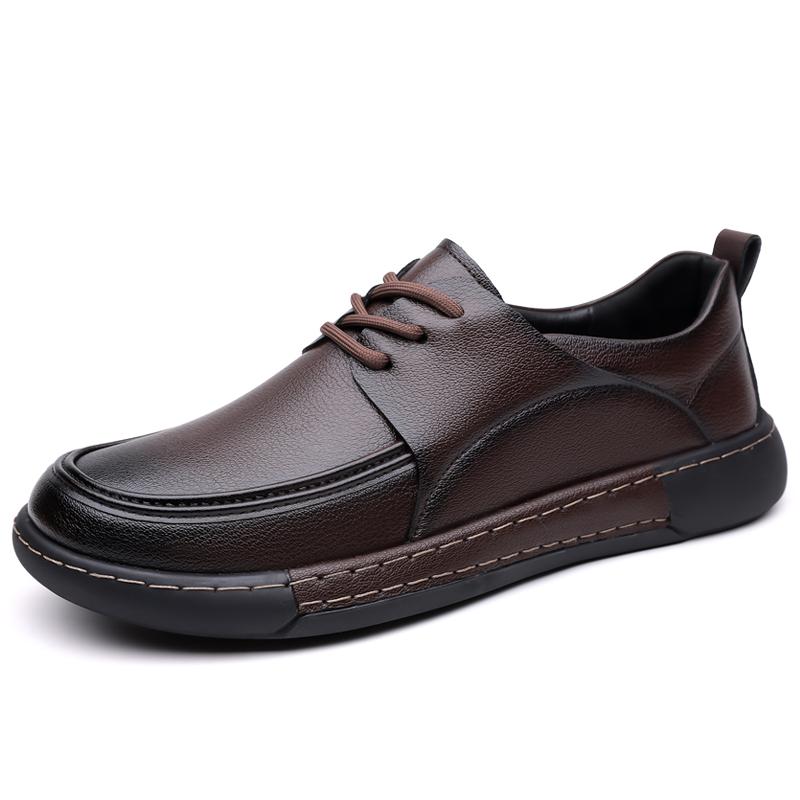 Fashion Business Flat Brown Oxford Lace Up Mens Leather Shoes Fashion Driving Shoes Man Loafers Comfortable Men's Casual Shoes Moccasins