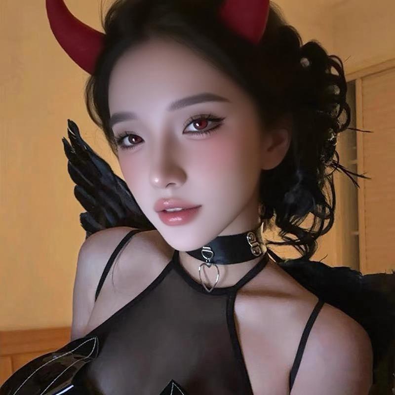 Devil Horn Headband Cartoon Cool Devil Cosplay Photo Props Hair Accessory