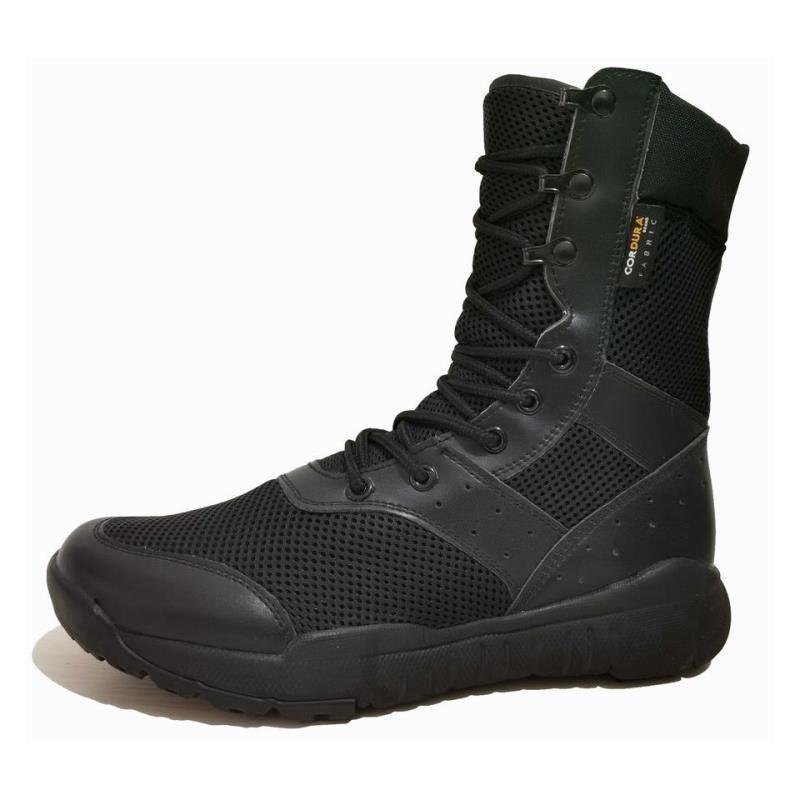 Men's Summer Tactical Desert Boots - High-Top Mesh, Ultra-Light, Breathable Hiking Shoes with Soft Sole.