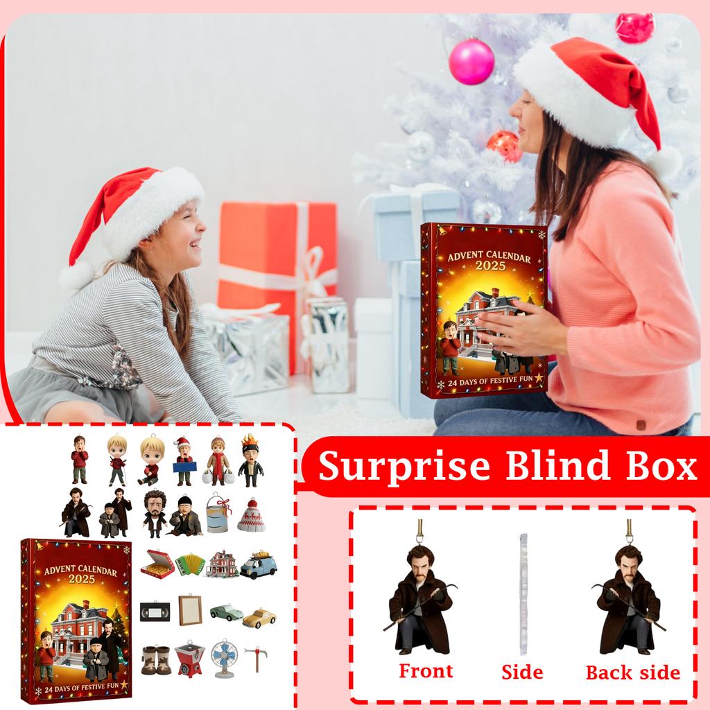 2D Plane+airplane Box +24PC+ Fitness Decoration Advent Christmas Countdown Box Calendar