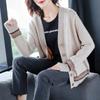 Sweater Coat Ladies Retro Jacquard Knitwear Cardigan Jacket Early Spring Autumn Western-Style Outerwear Loose Women Top